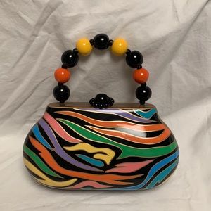 Vintage wooden EL Roi purse